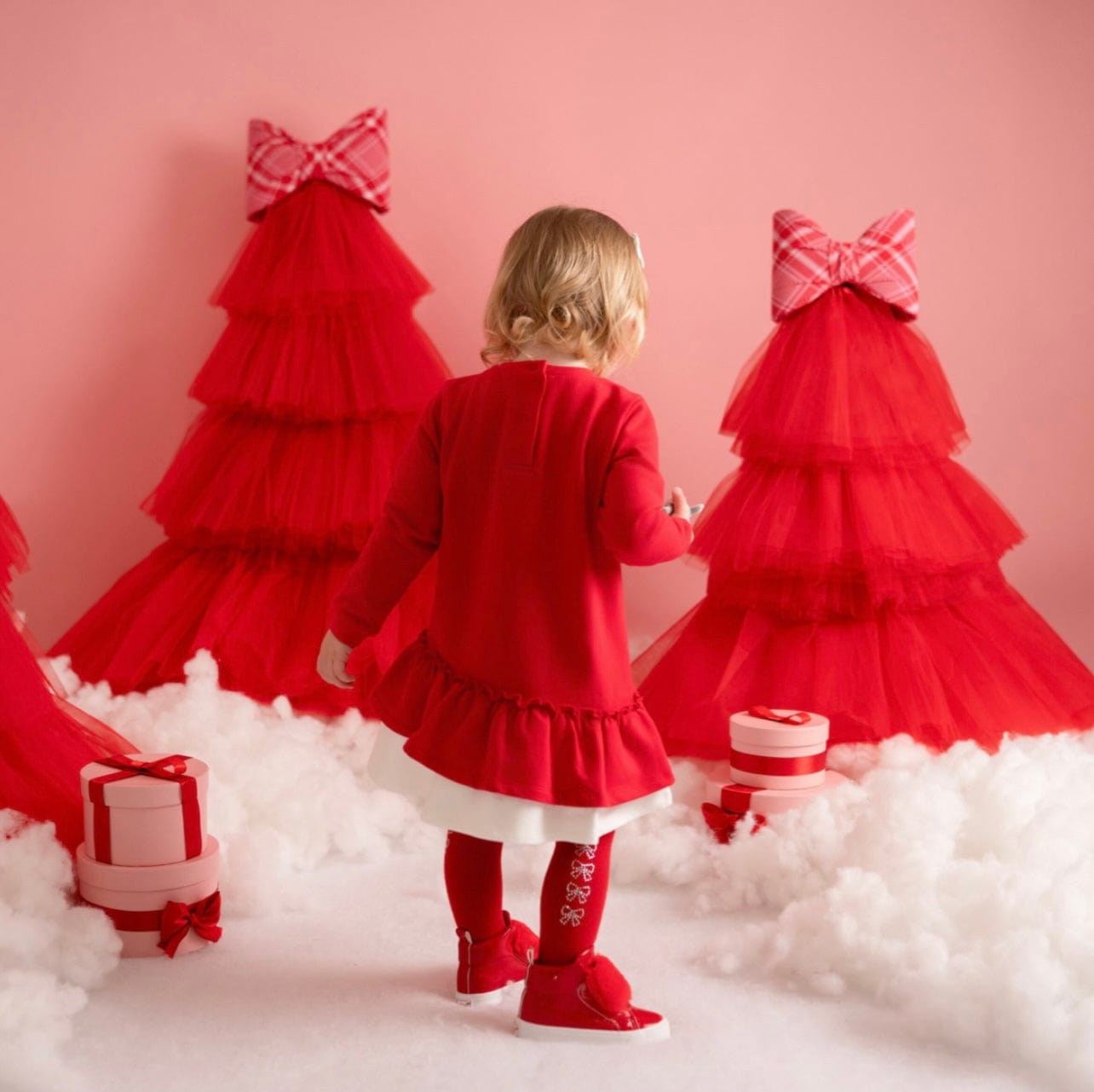 Little A Katrina Bow Frill Sweat Dress