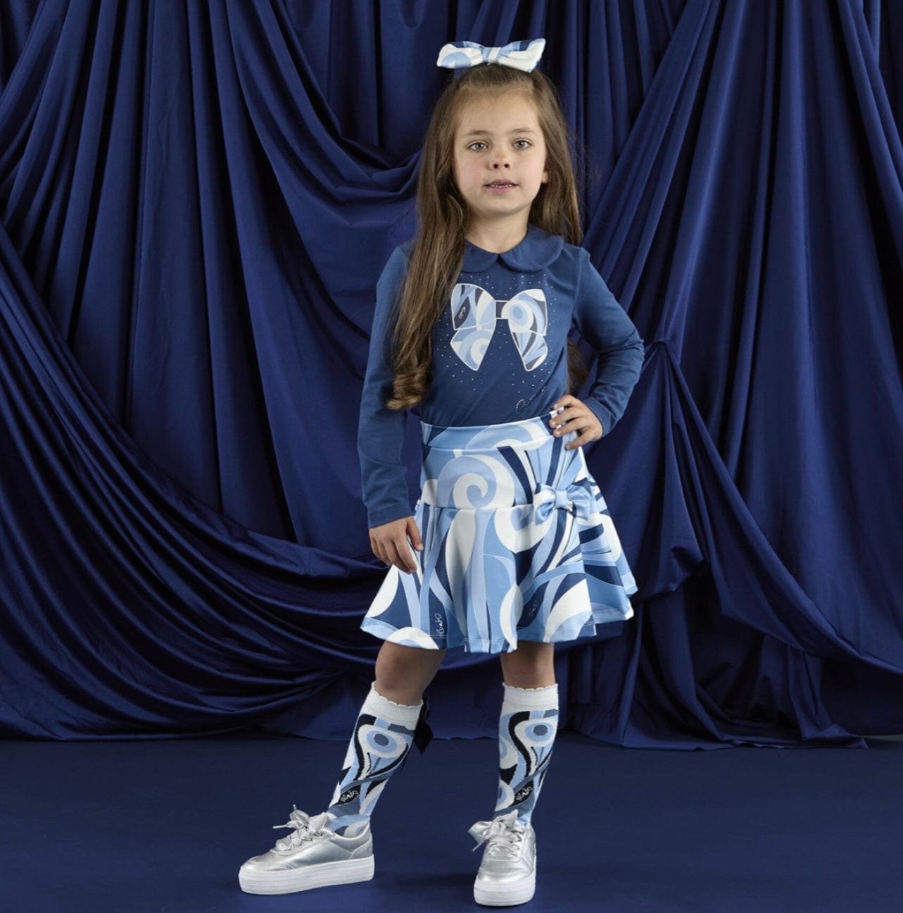 A Dee Nellie Swirl Print Skirt Set