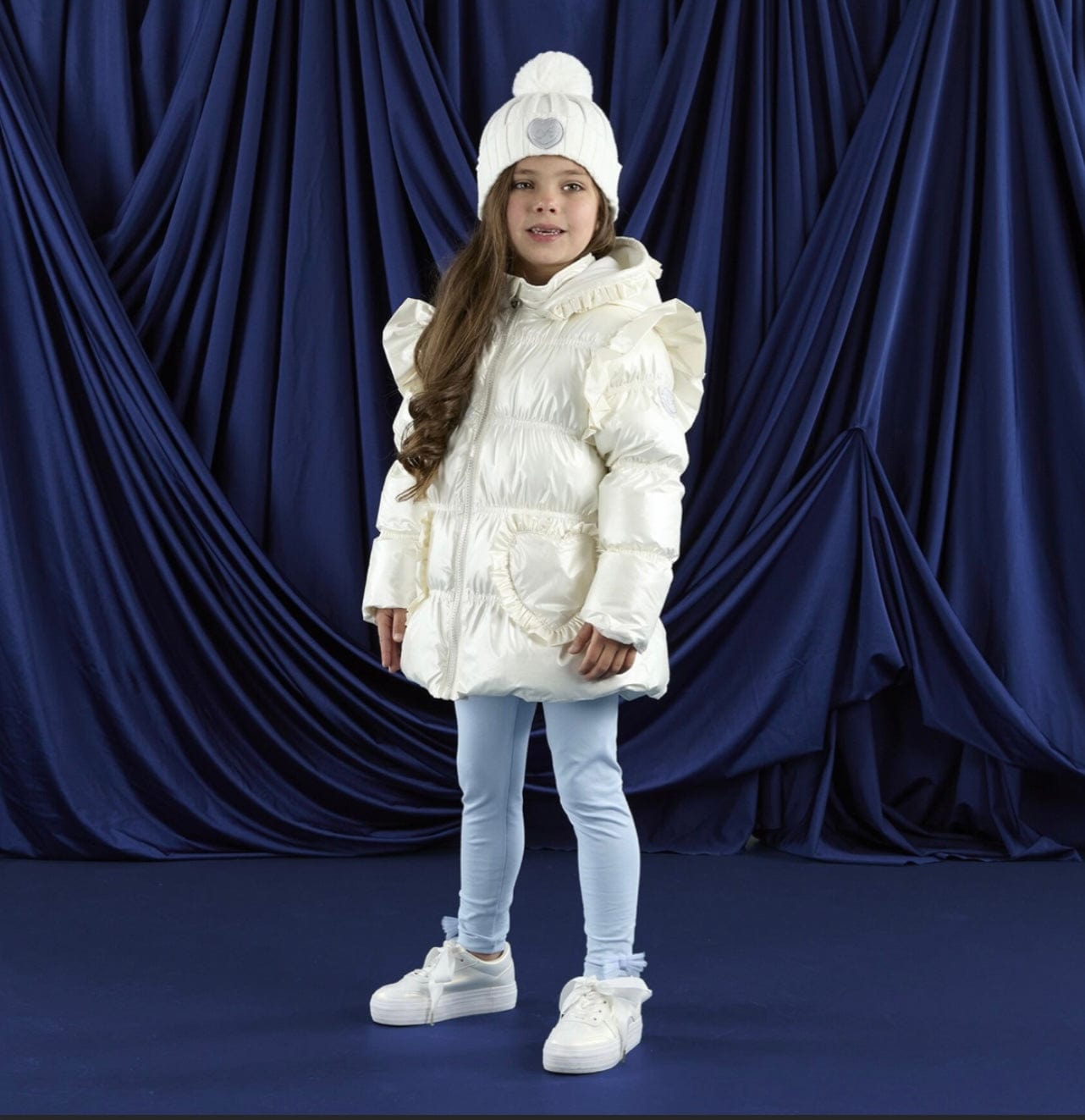 A Dee Liliana Padded Jacket with Frill Heart Pockets