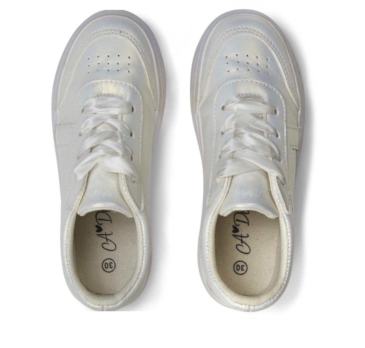 A Dee Patty Trainer with Ribbon Laces