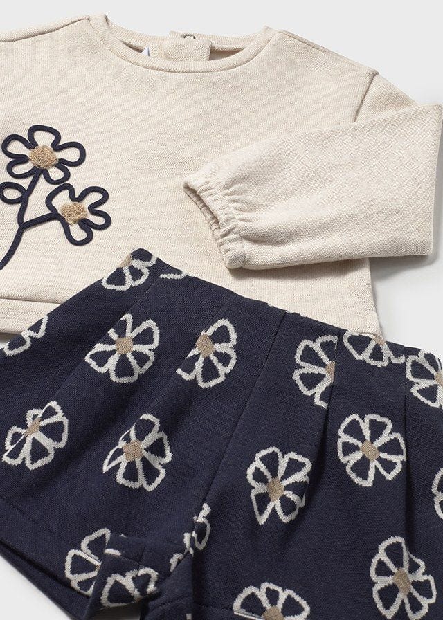 Mayoral Sweatshirt & Shorts Set