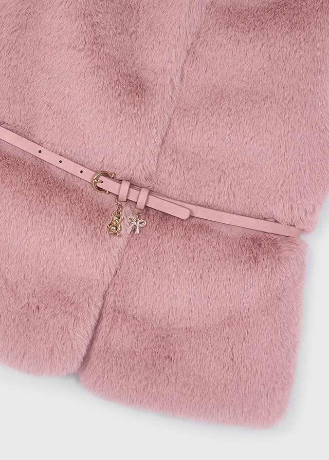 Mayoral Fur Gilet with Belt