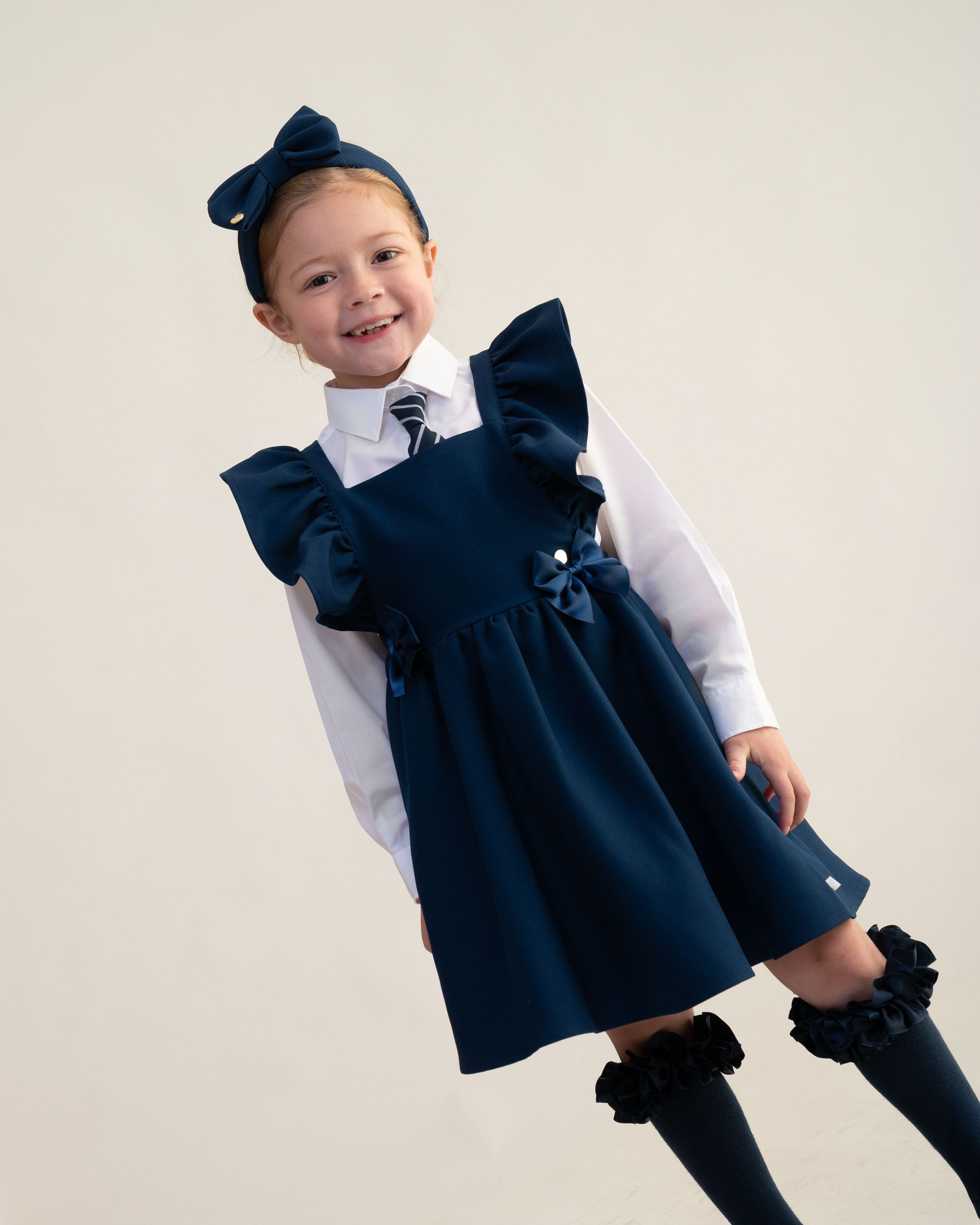 Caramelo Flared Pinafore with Bow