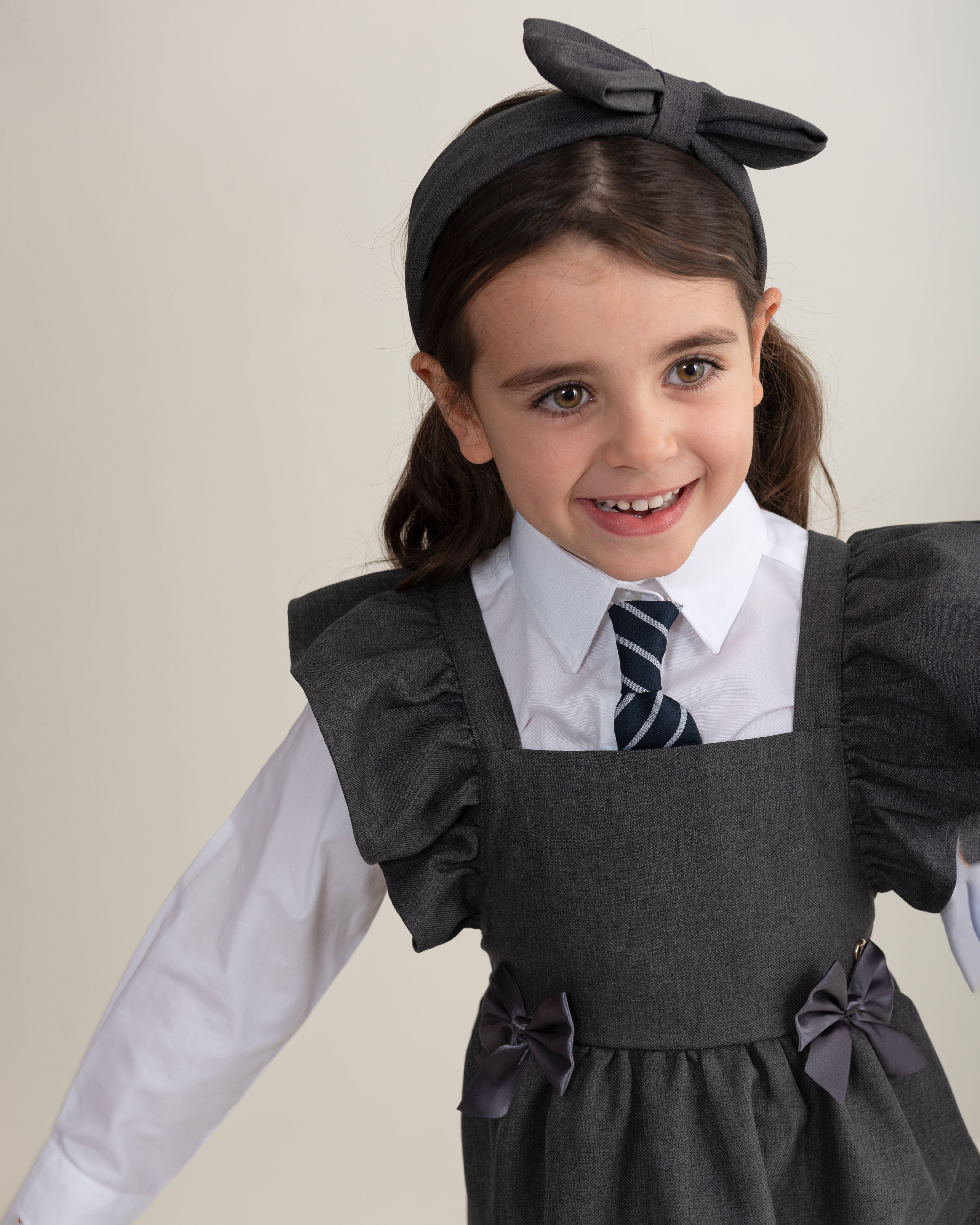 Caramelo Flared Pinafore with Bow
