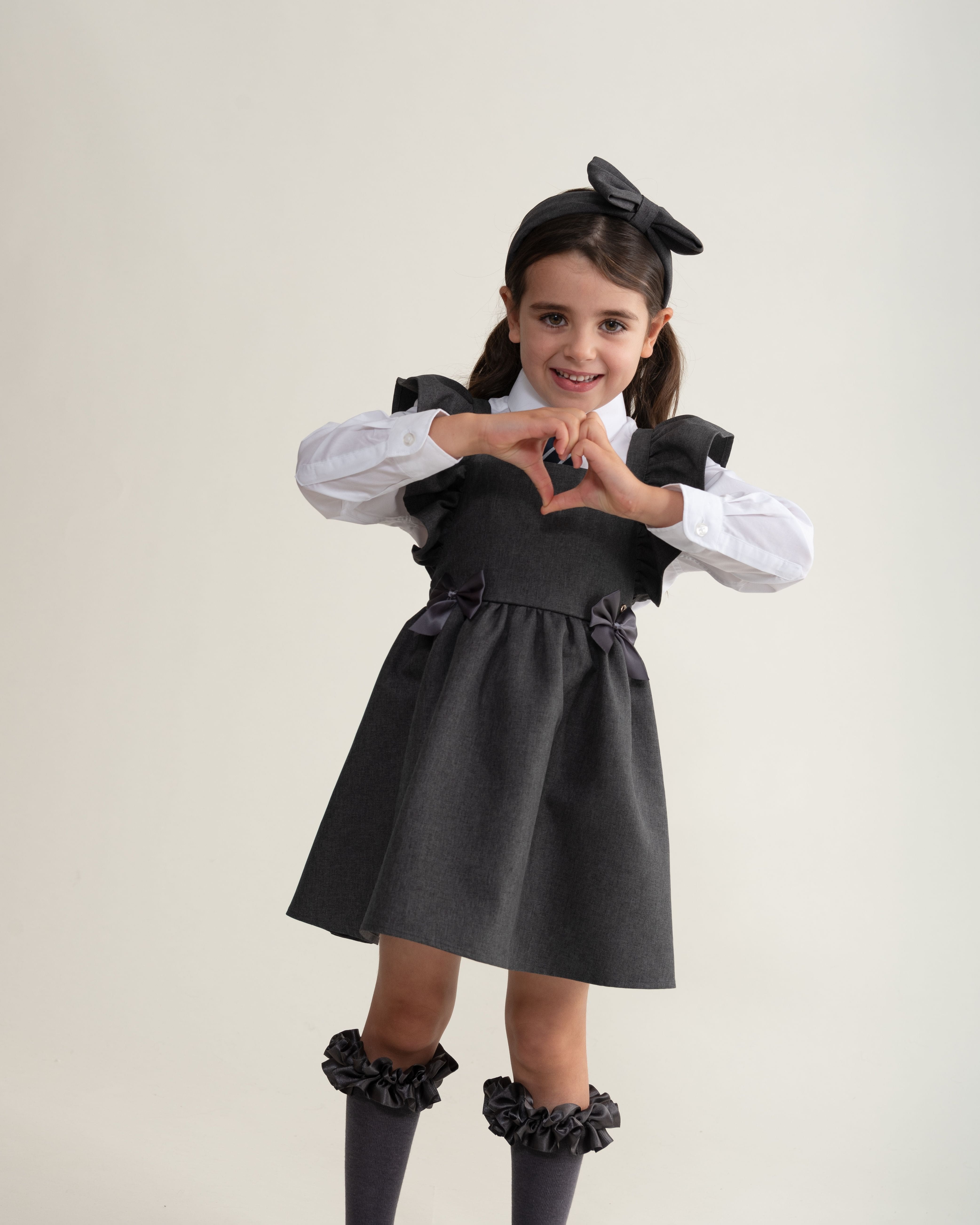 Caramelo Flared Pinafore with Bow