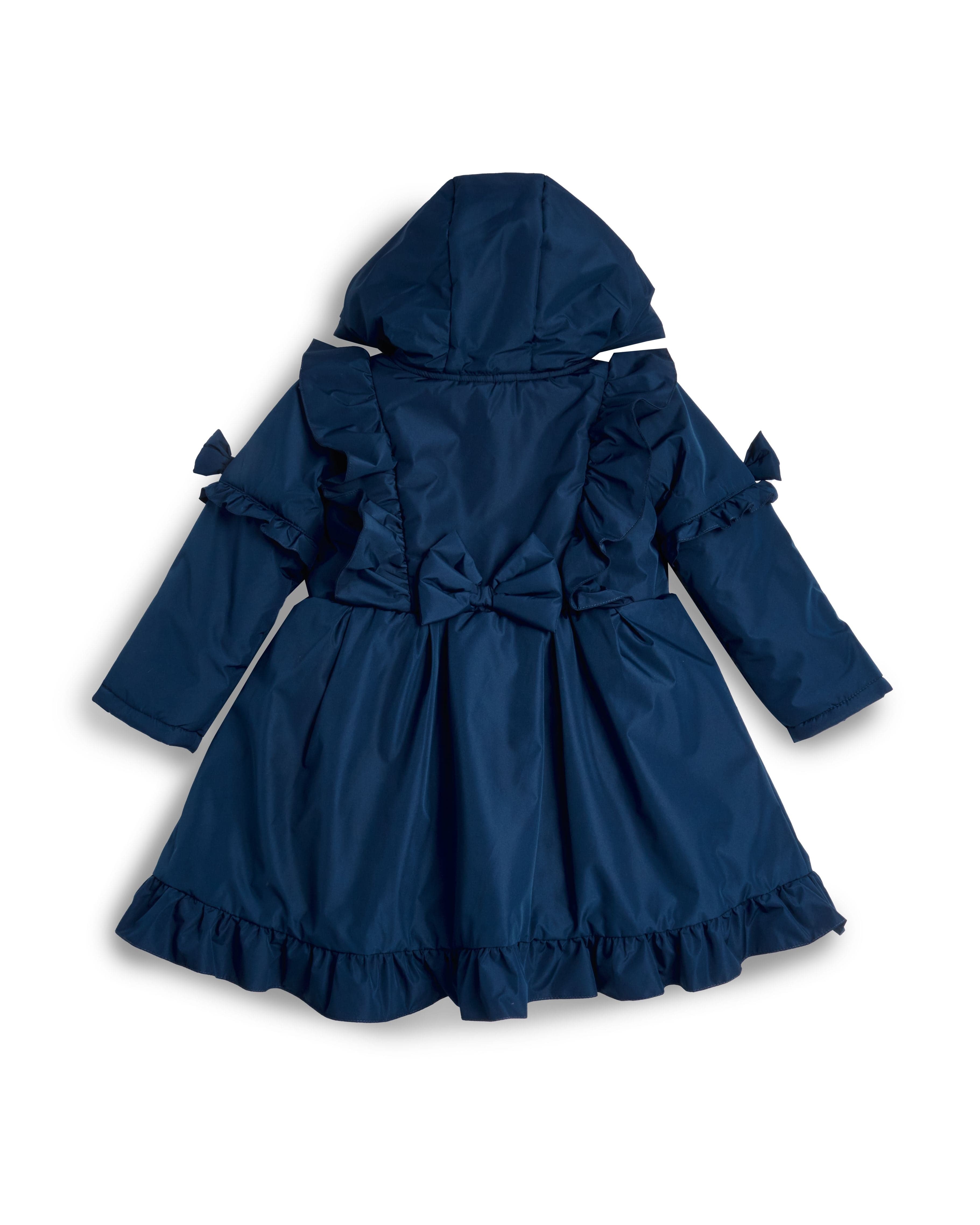 Caramelo Skirted Coat with Frill Detail