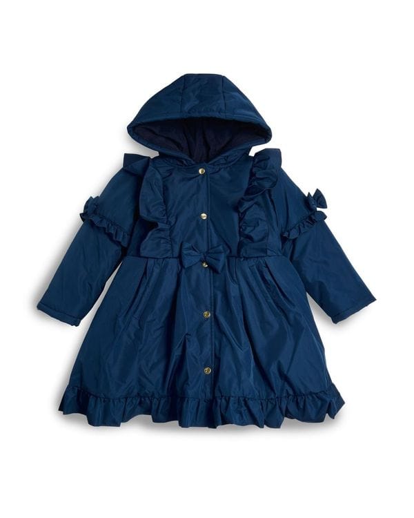 Caramelo Skirted Coat with Frill Detail