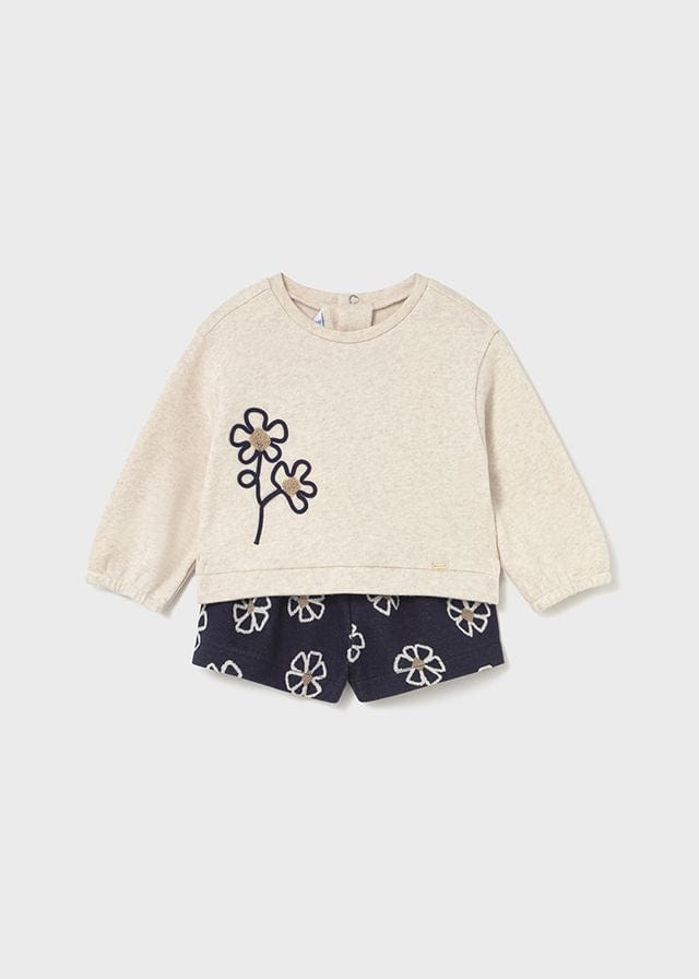Mayoral Sweatshirt & Shorts Set