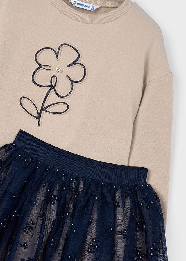 Mayoral Pullover & Tulle Skirt Set