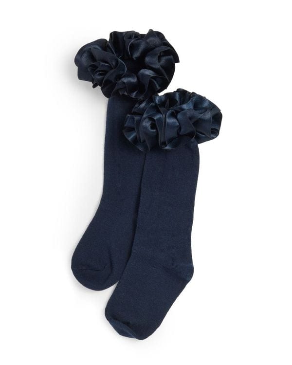 Caramelo Ruffle Ribbon Knee Length Socks