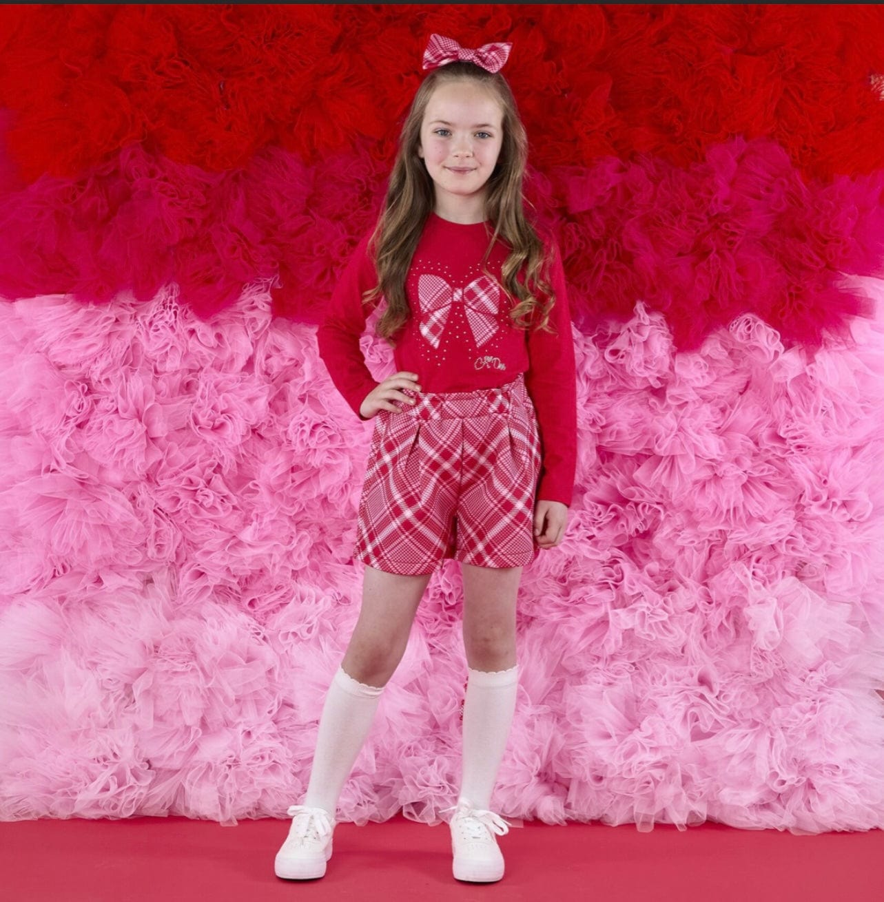 A Dee Lexi Check Bow Short Set