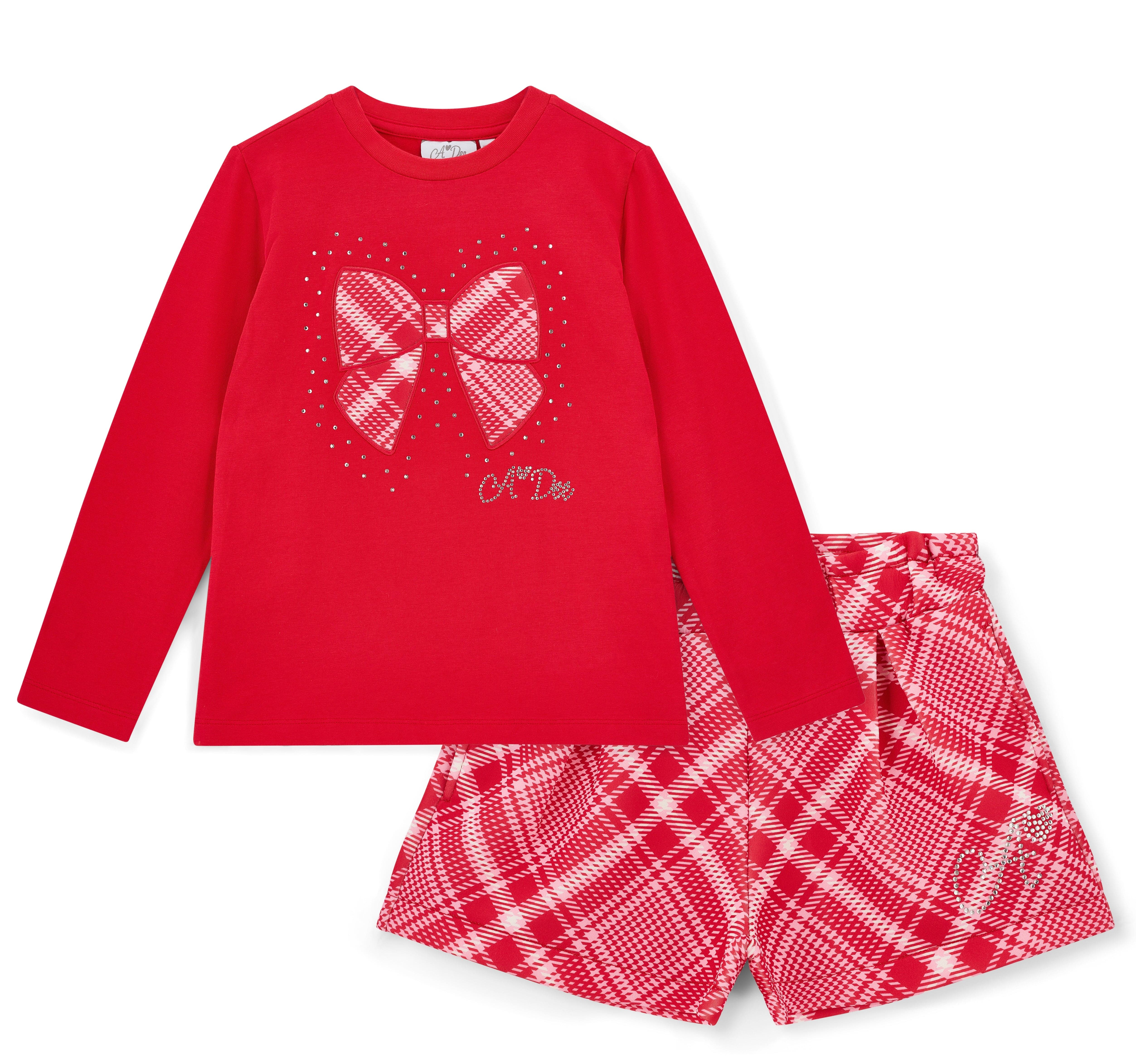 A Dee Lexi Check Bow Short Set