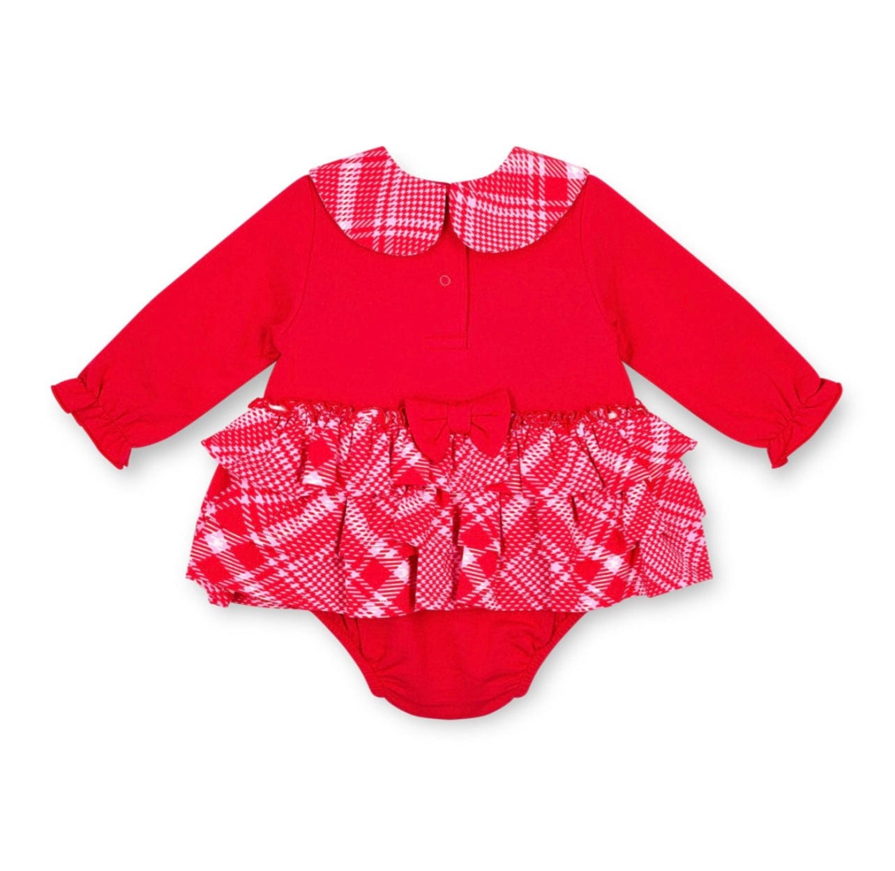 Little A Kacey Check Frill Romper