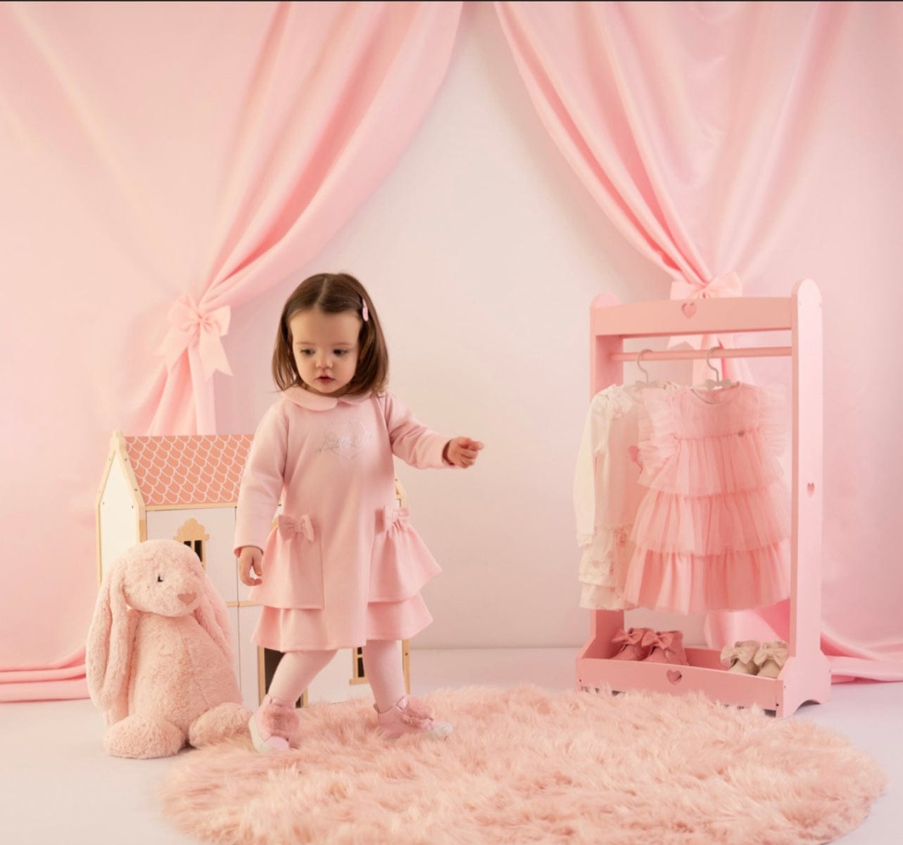Little A Juniper Sweat Frill Dress