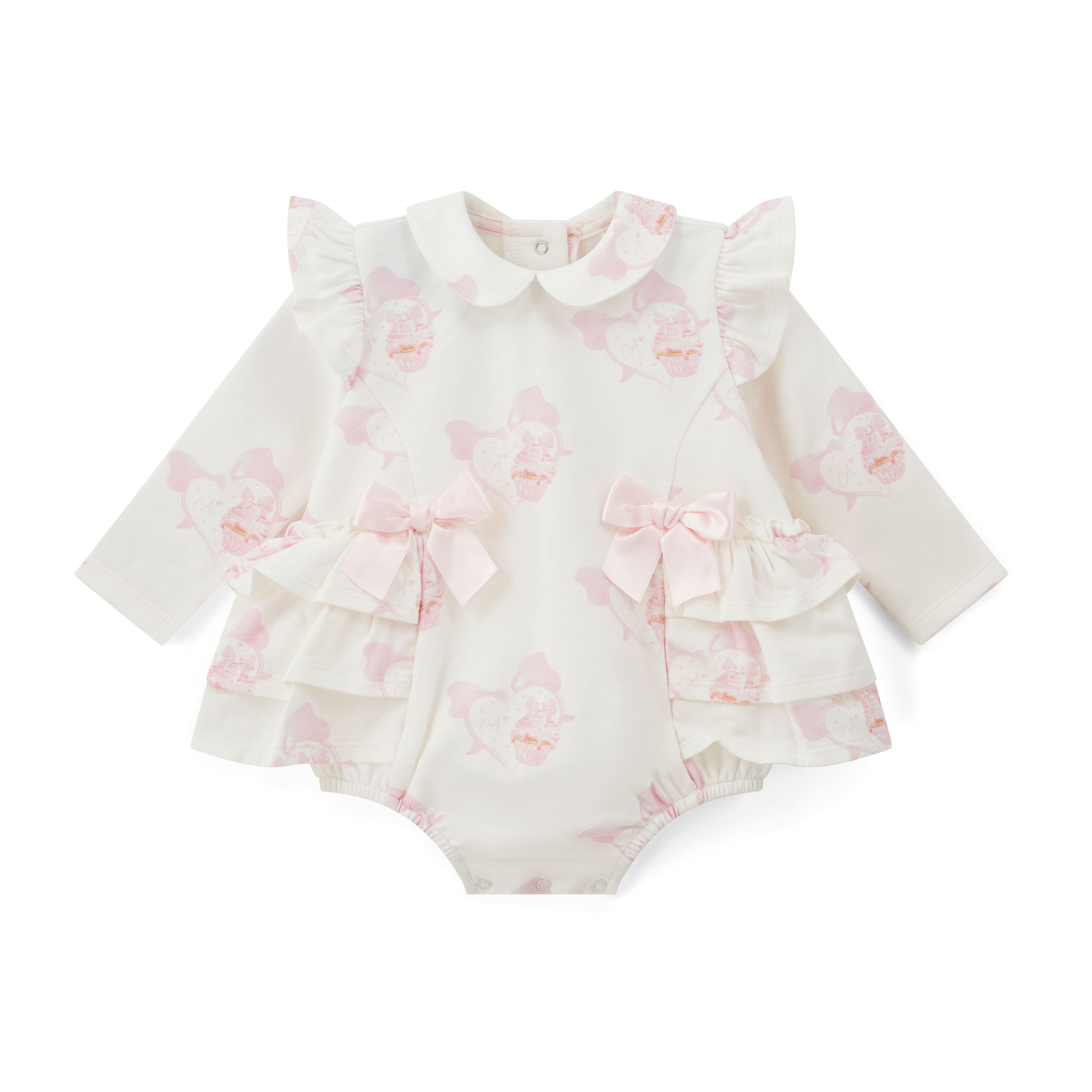 Little A Journey Cupcake Print Romper