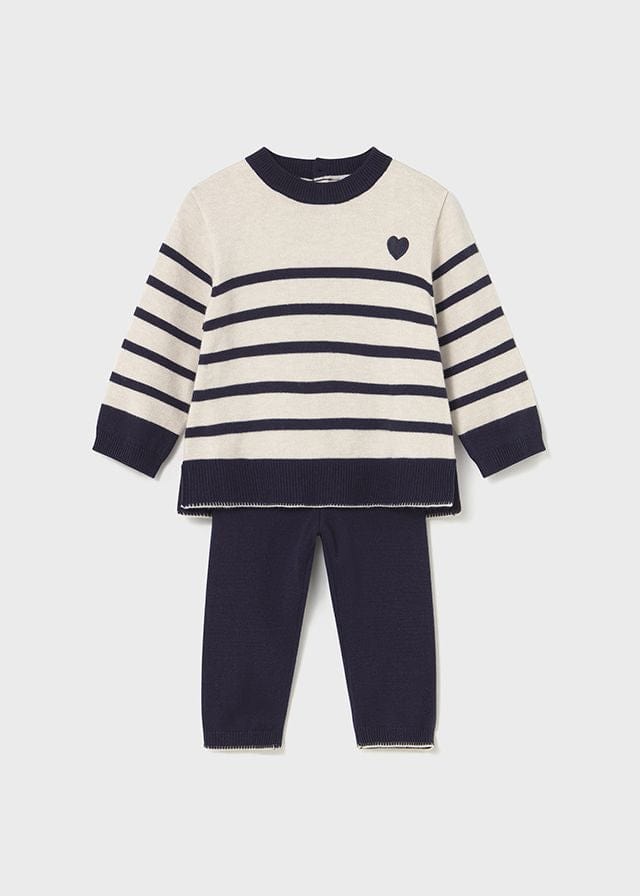 Mayoral Sweater with Knit Trouser Set