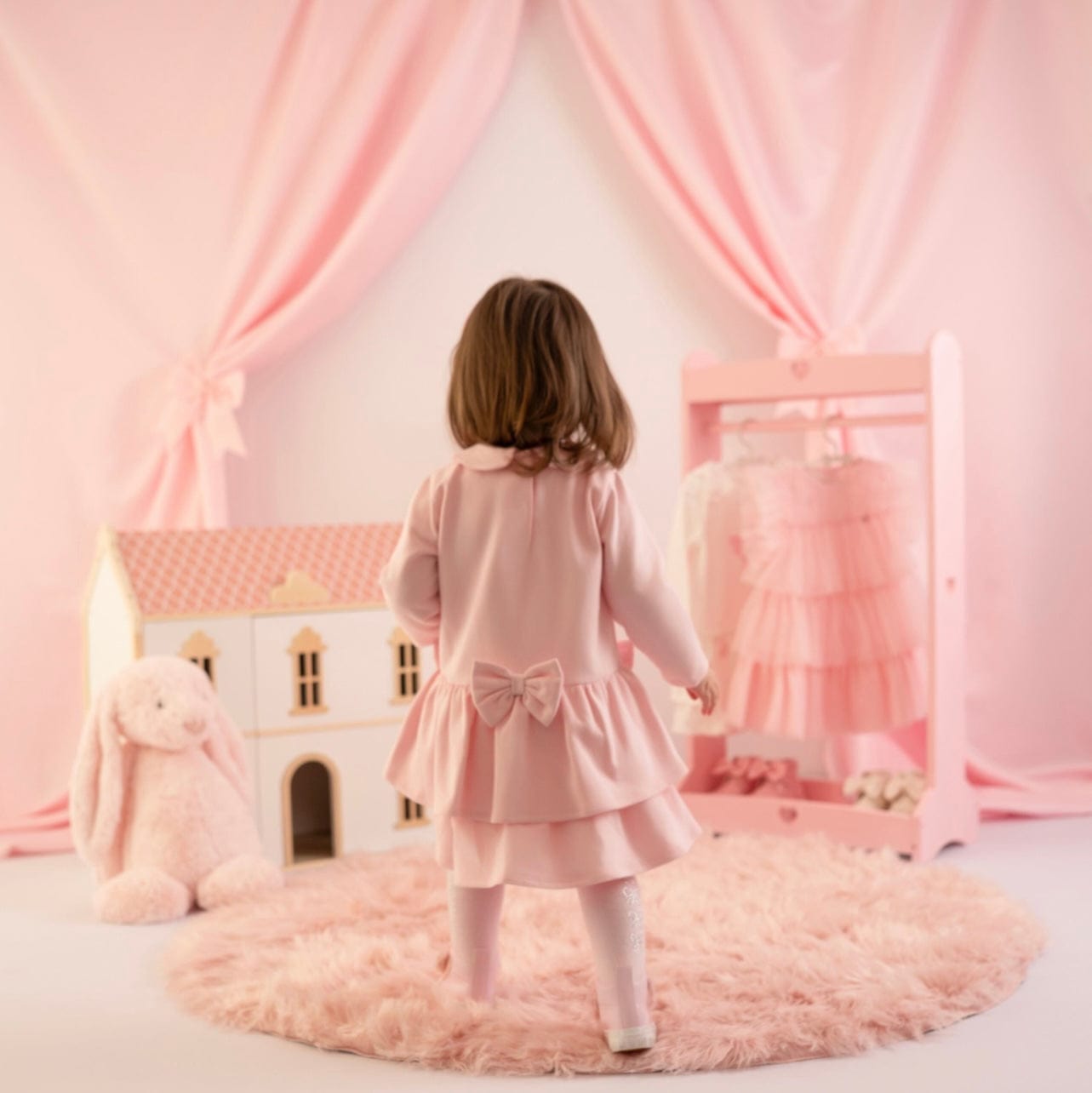 Little A Juniper Sweat Frill Dress