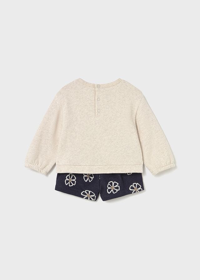 Mayoral Sweatshirt & Shorts Set