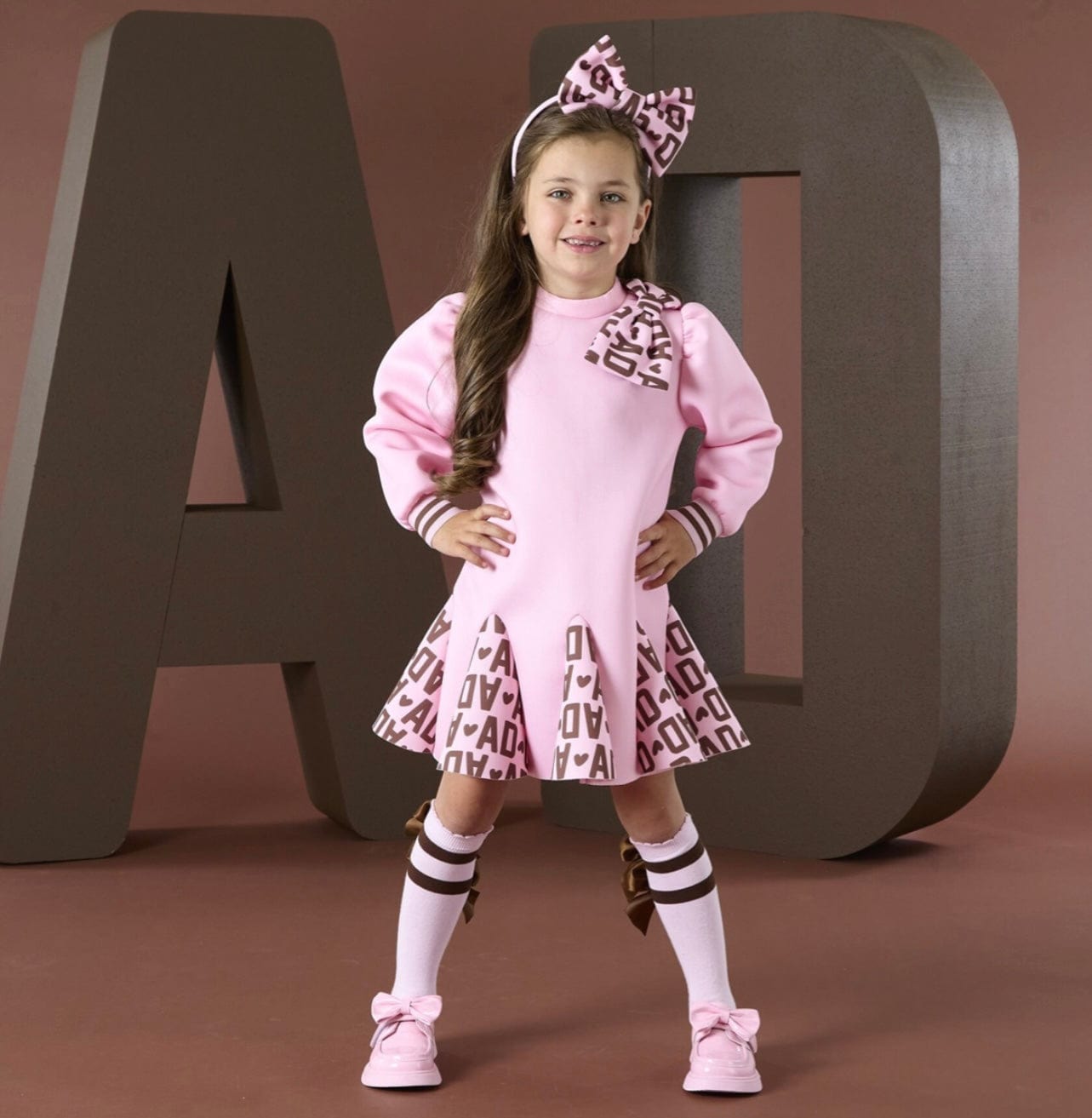 A Dee Maisie Print Bow Dress