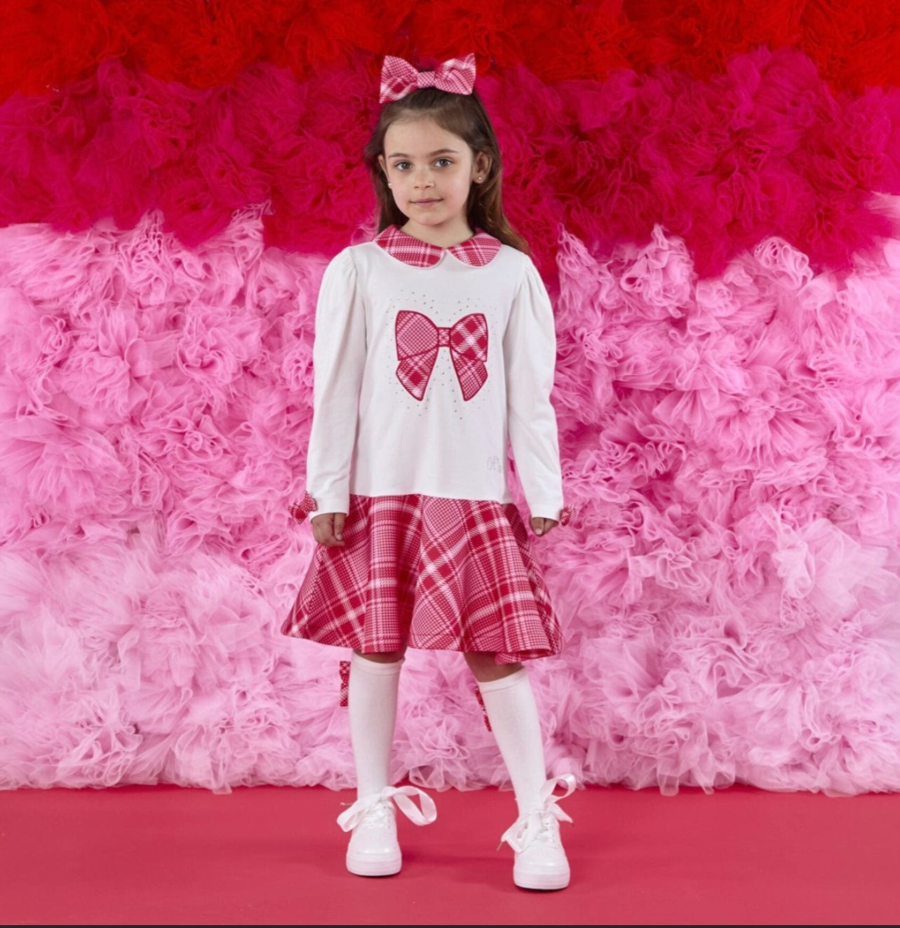 A Dee Lottie Check Bow Dress