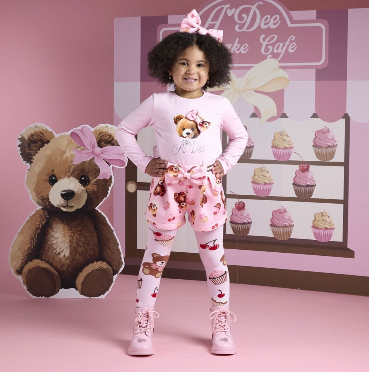 A Dee Maya Bear Print Short Set