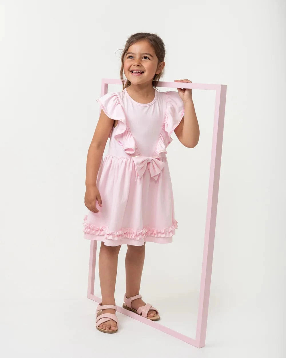 Caramelo Elevated Essentials Ruffle Dress