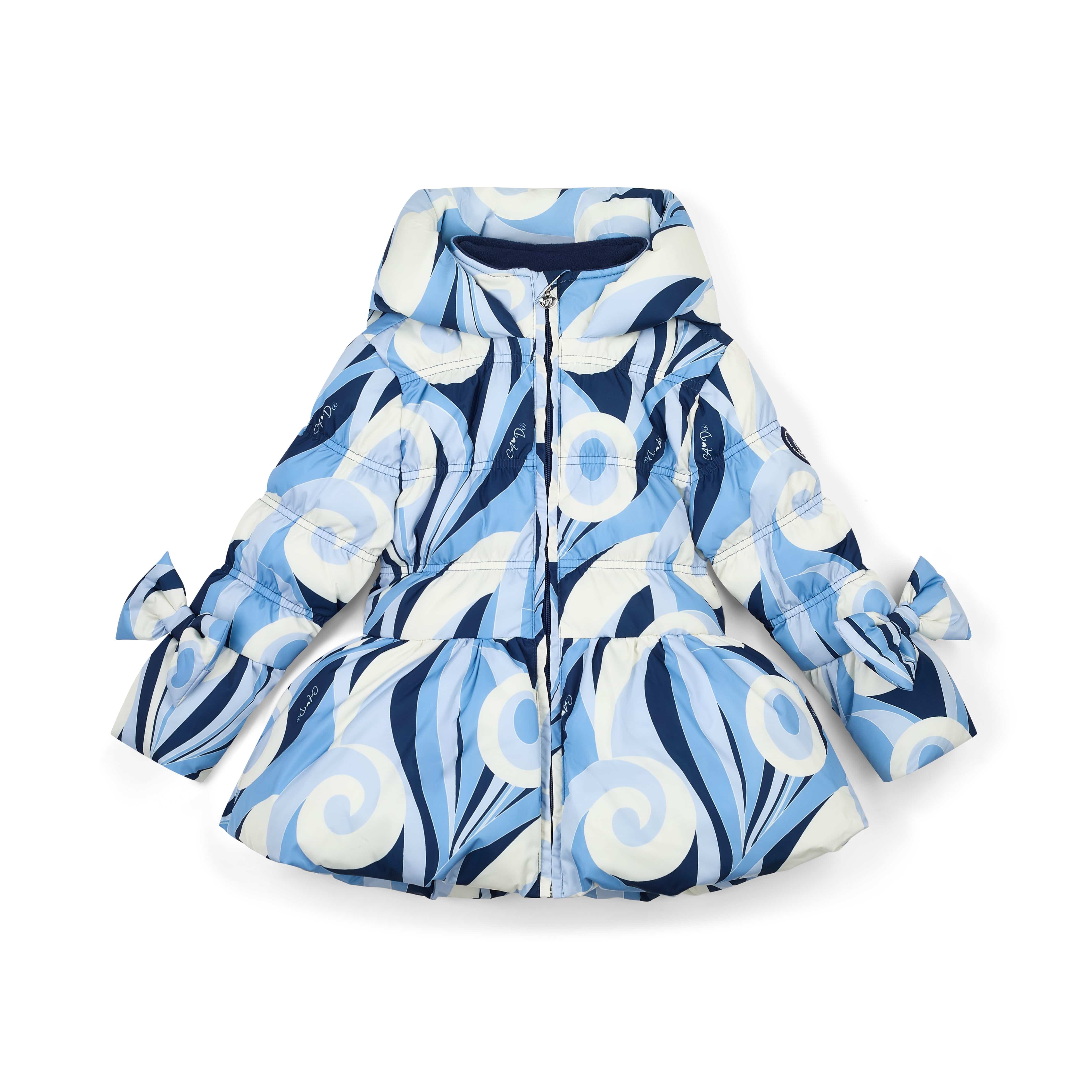 A Dee Nylah Swirl Print Bow Jacket