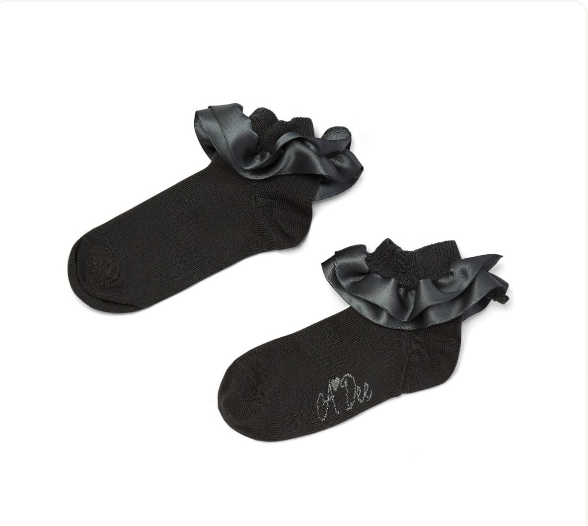 A Dee Pixie Dark Grey Ankle Socks
