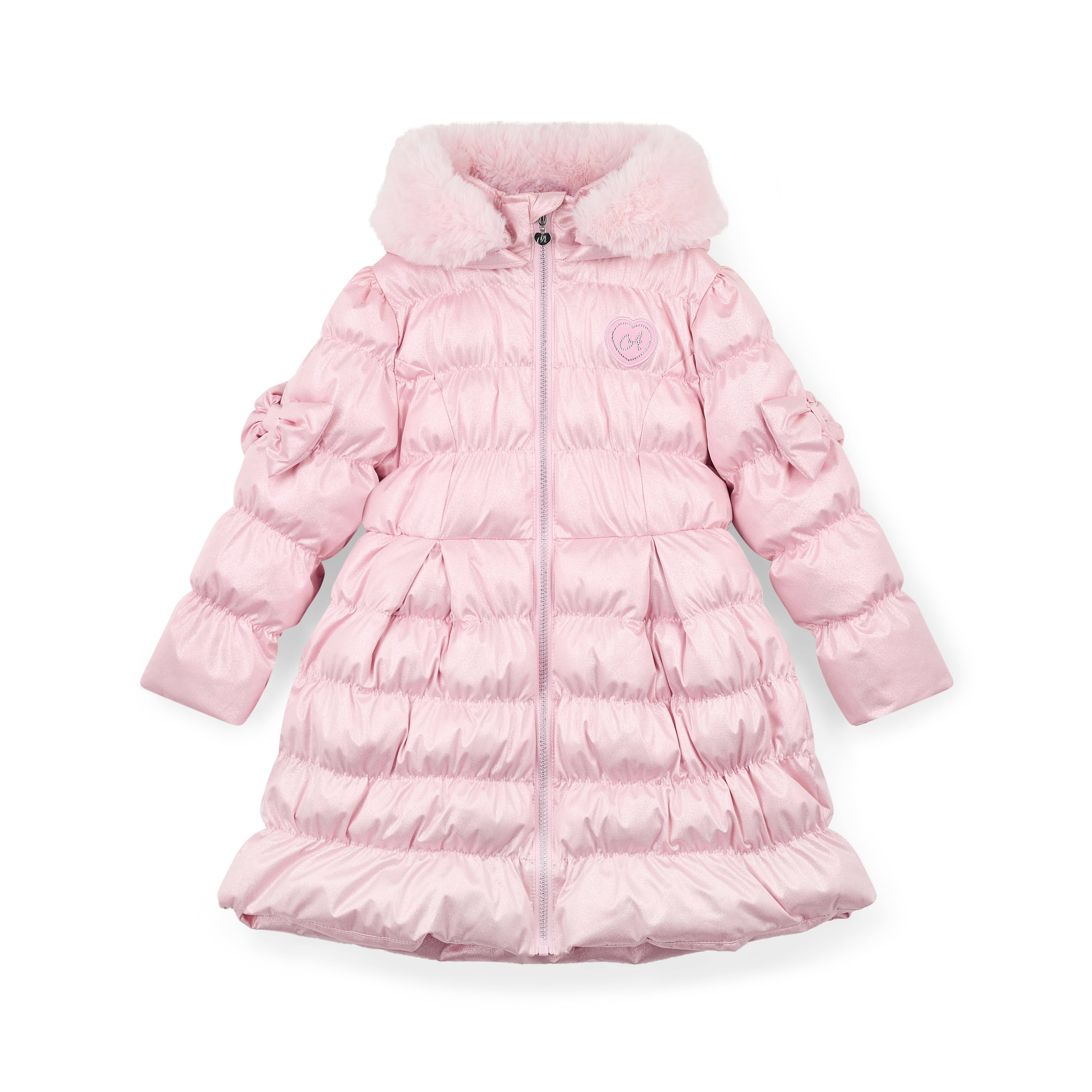 A Dee Montana Padded Long Metallic Jacket