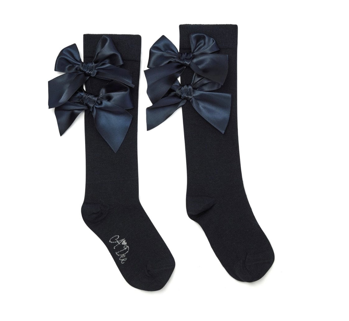 A Dee Poppy Dark Navy Knee High Socks