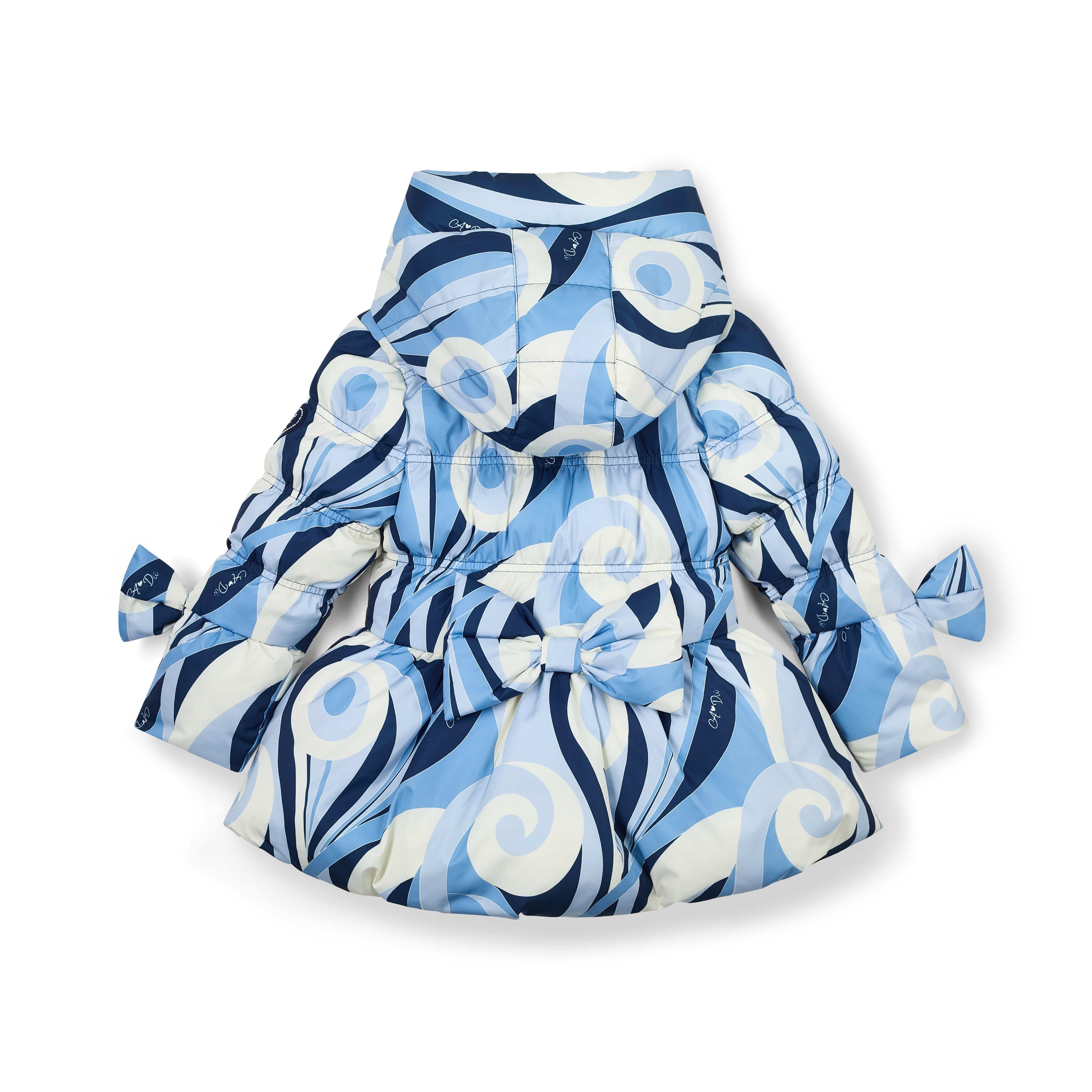 A Dee Nylah Swirl Print Bow Jacket