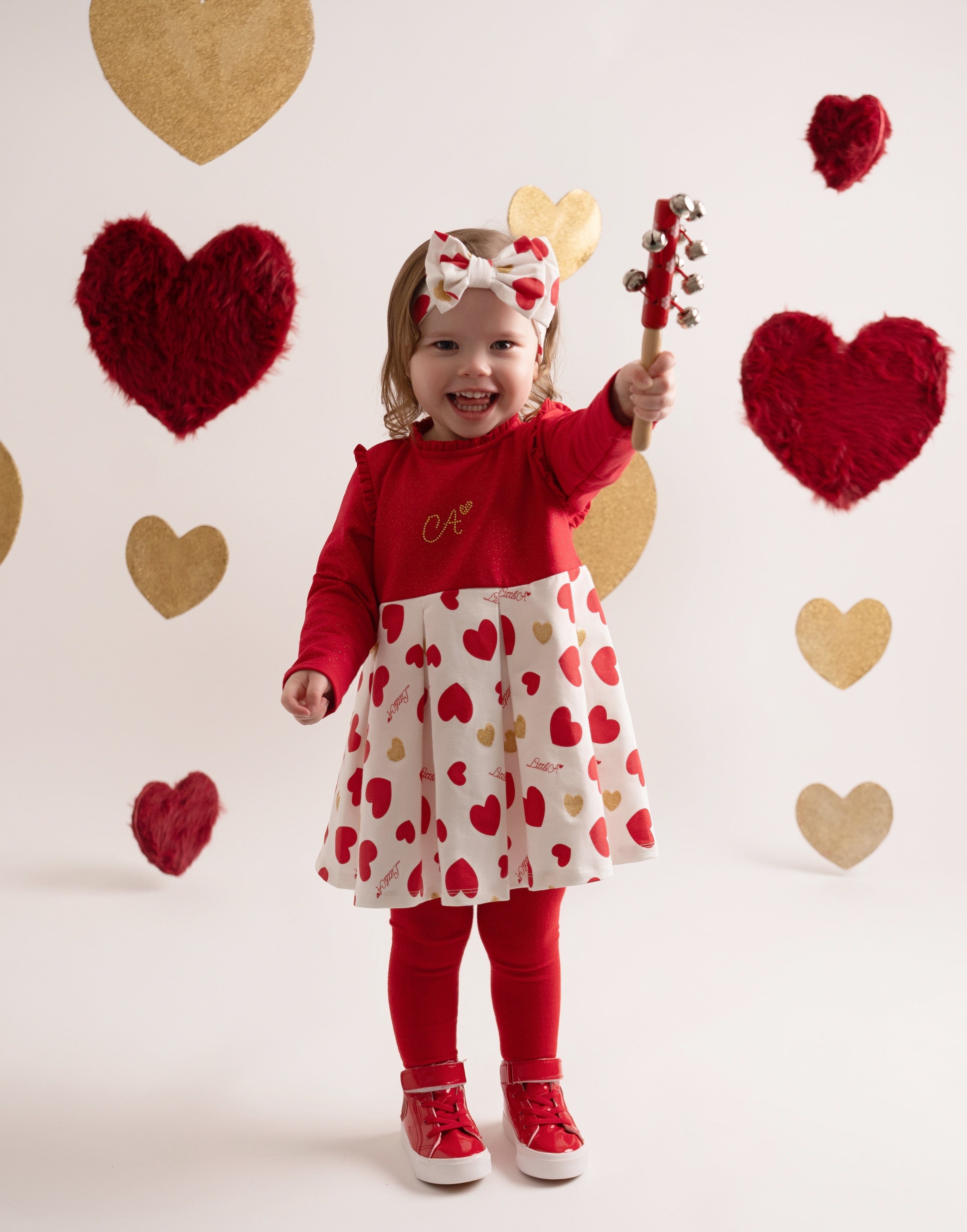 Little A AW24 Harlow Heart Print Dress