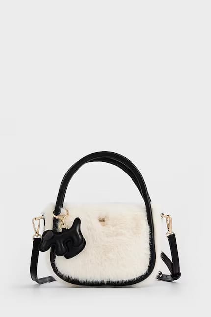 Mayoral Faux Fur Bag with Charms