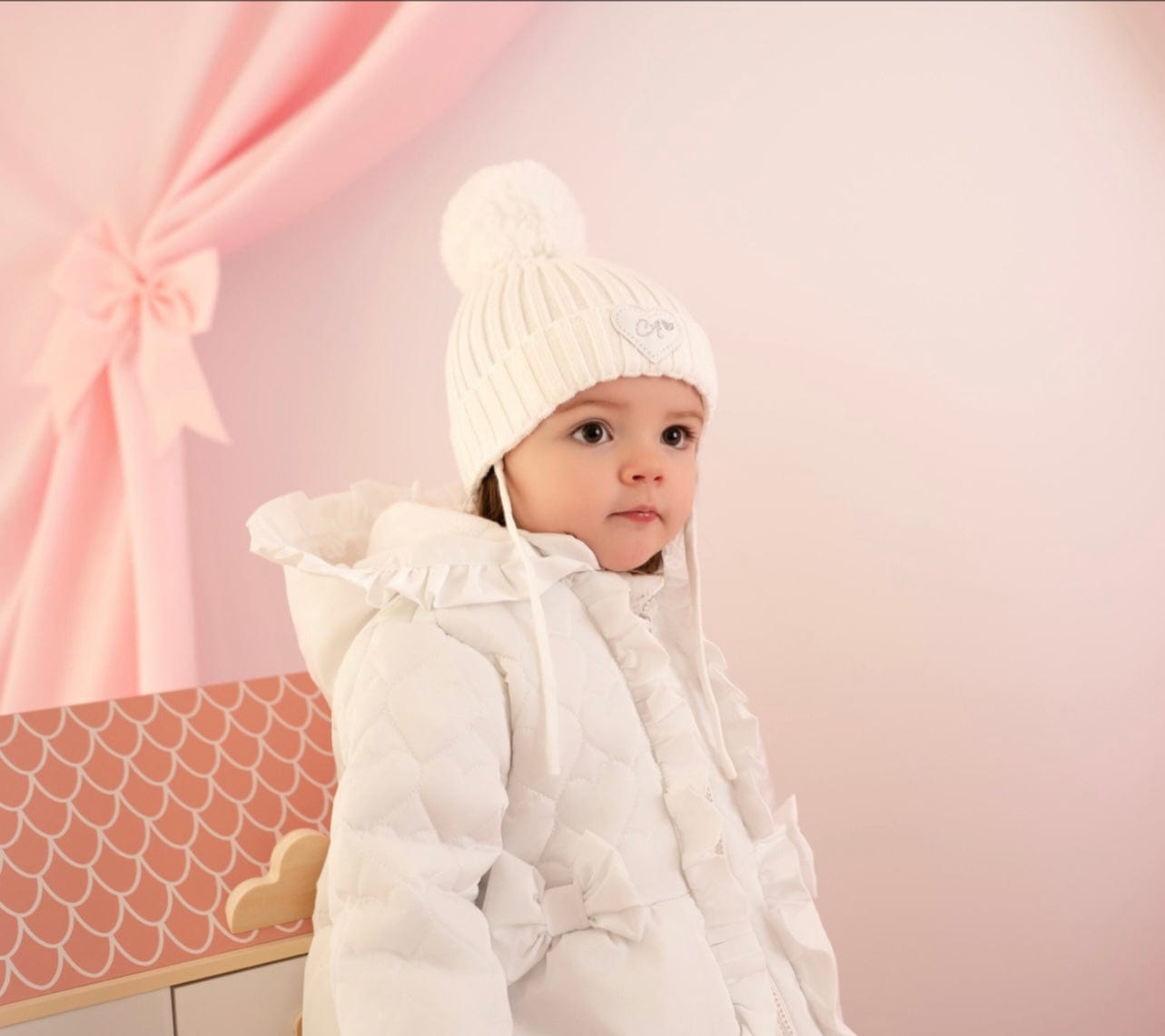 Little A Kaia Heart Embroidery Puff Hooded Jacket