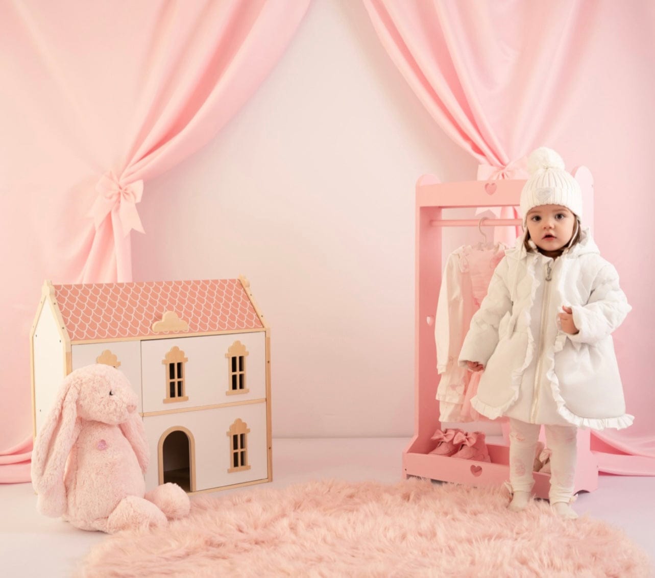 Little A Kaia Heart Embroidery Puff Hooded Jacket