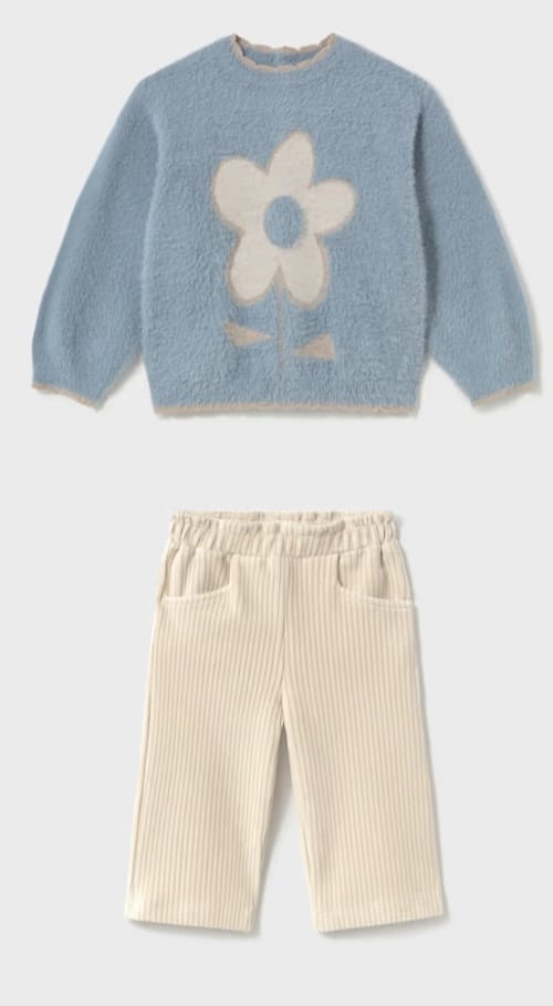 Mayoral Jumper with Cord Flared Trouser
