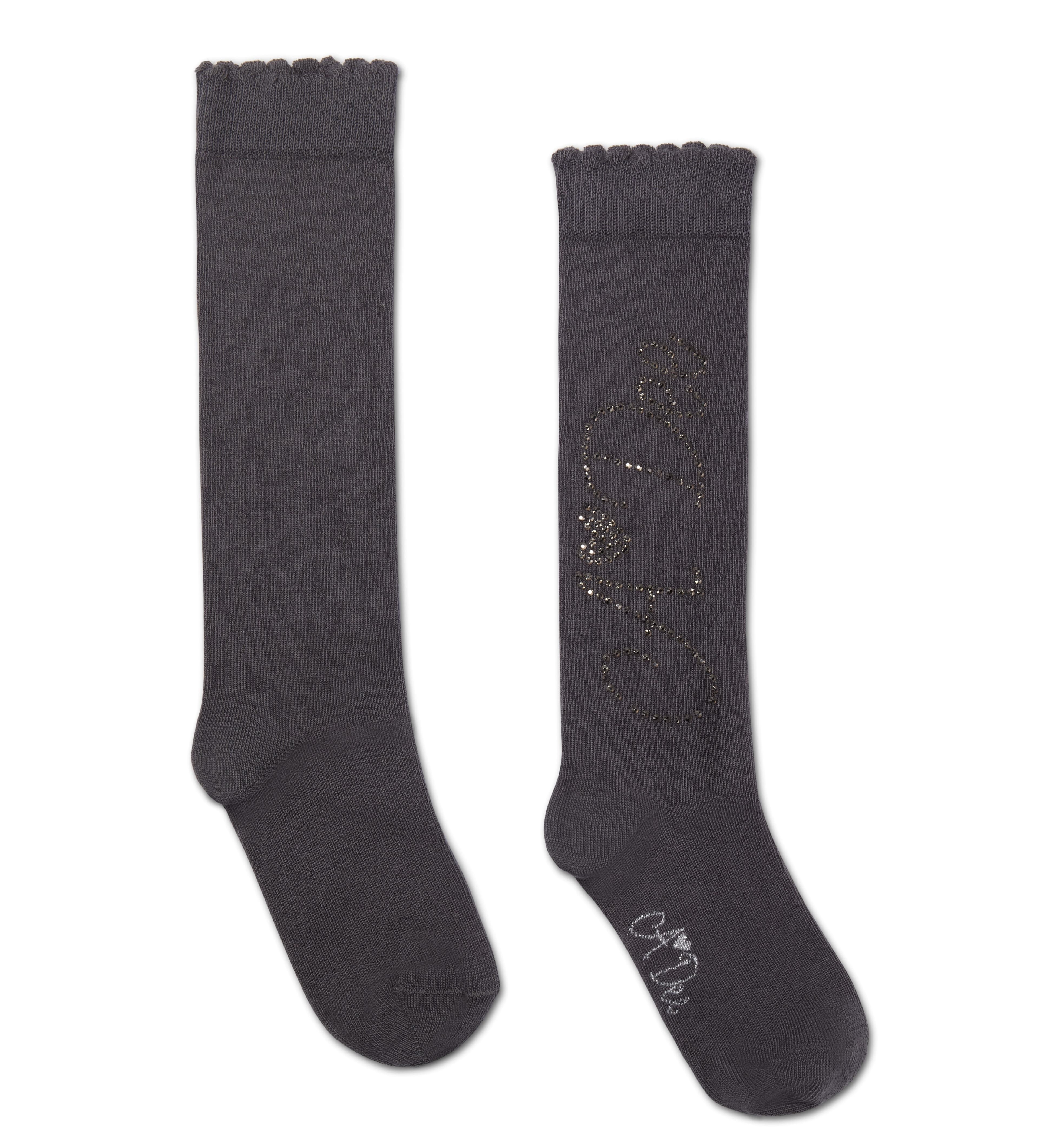 A Dee Seren Dark Grey Knee High Socks