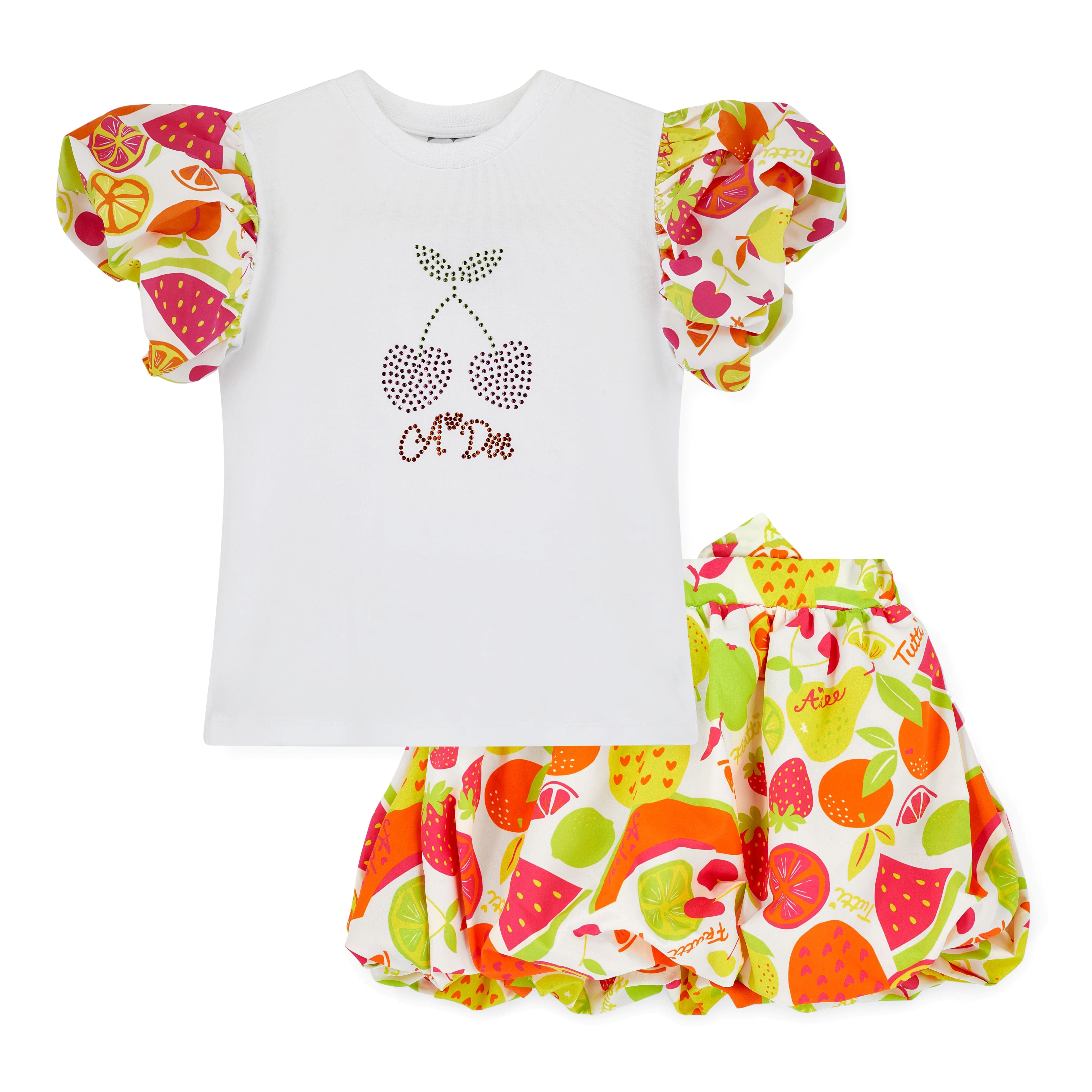 A Dee Tia Tutti Frutti Puff Skirt Set