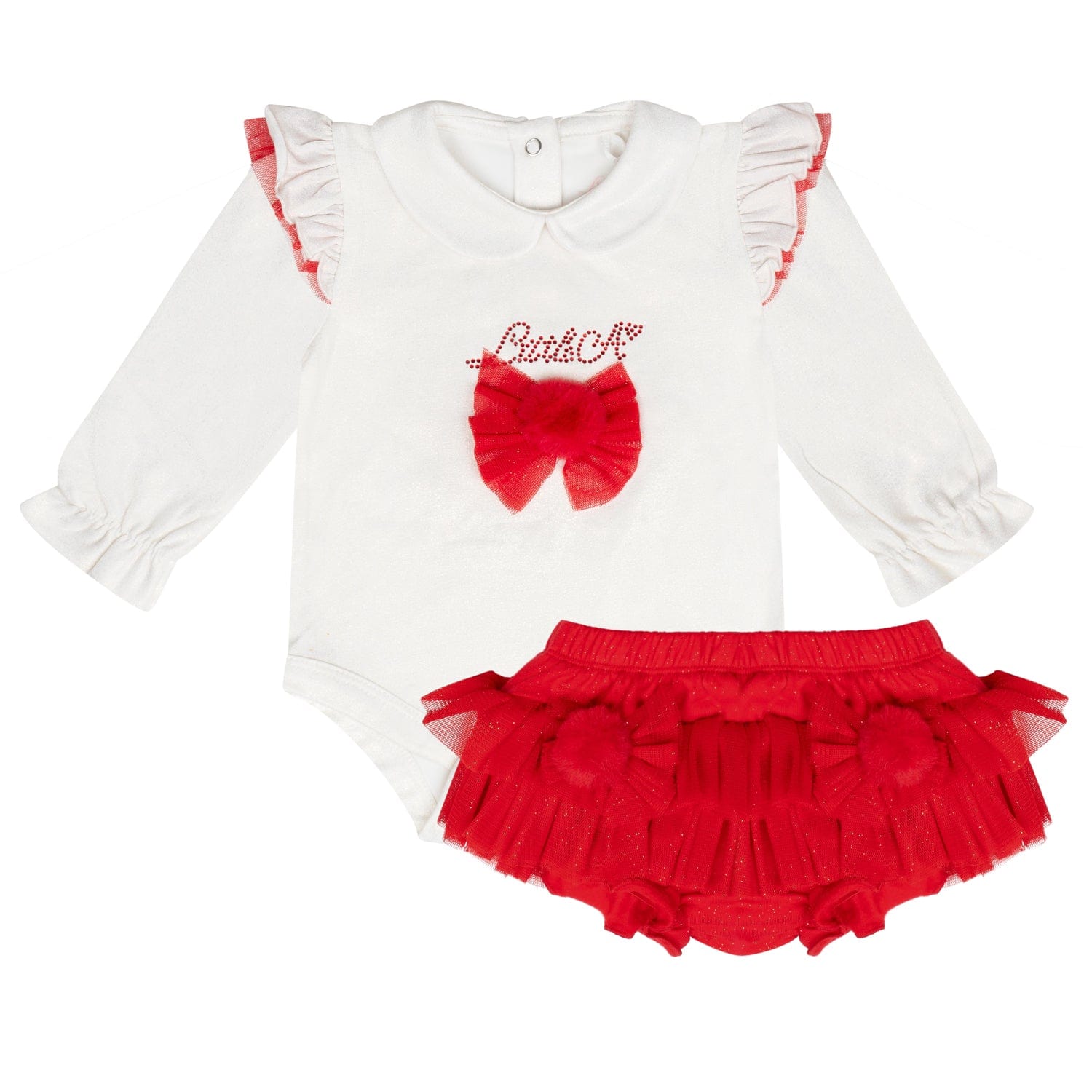 Little A AW24 Heidi Pom Pom Tulle Jam Pant Set