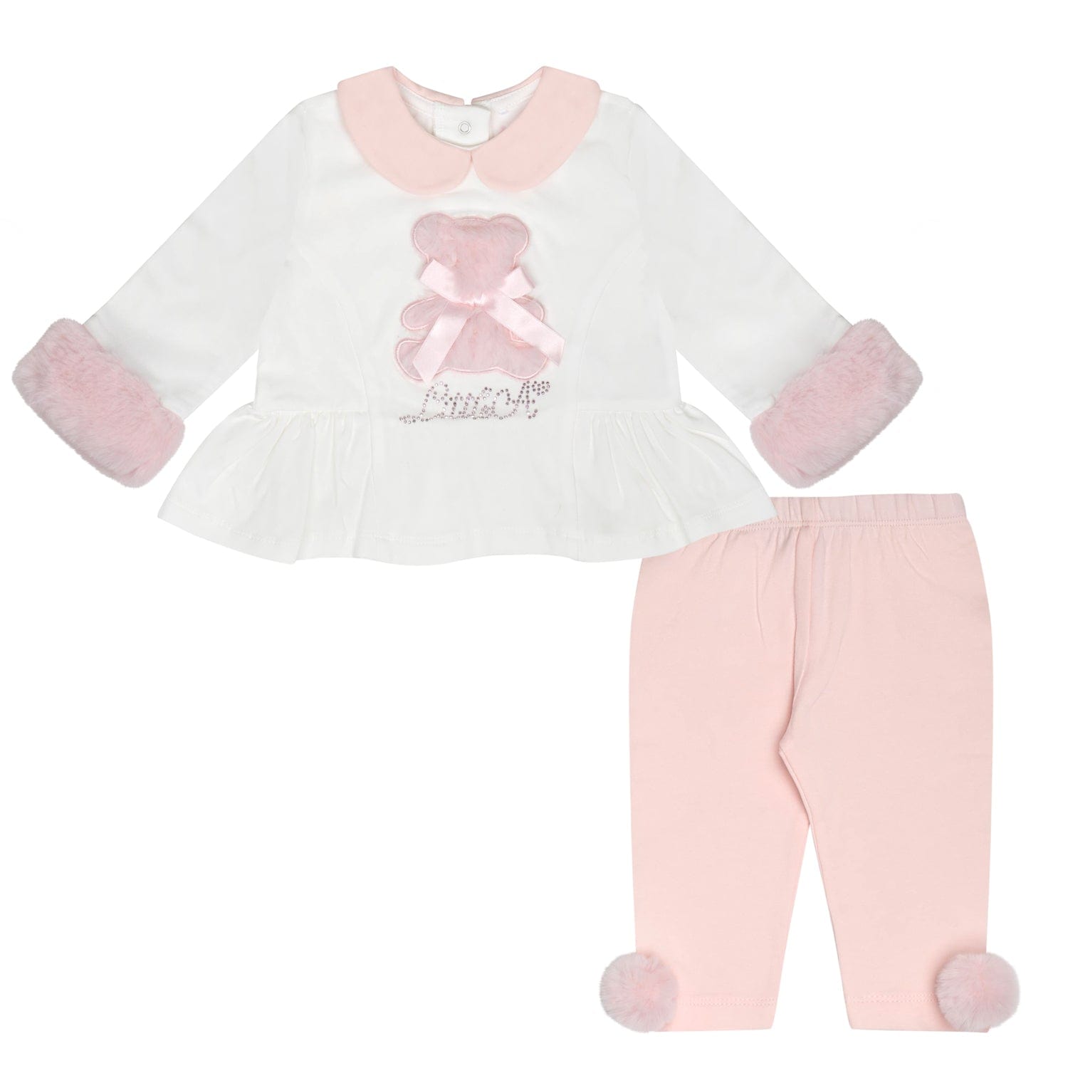 Little A AW24 Gracie Faux Fur Bear Legging Set