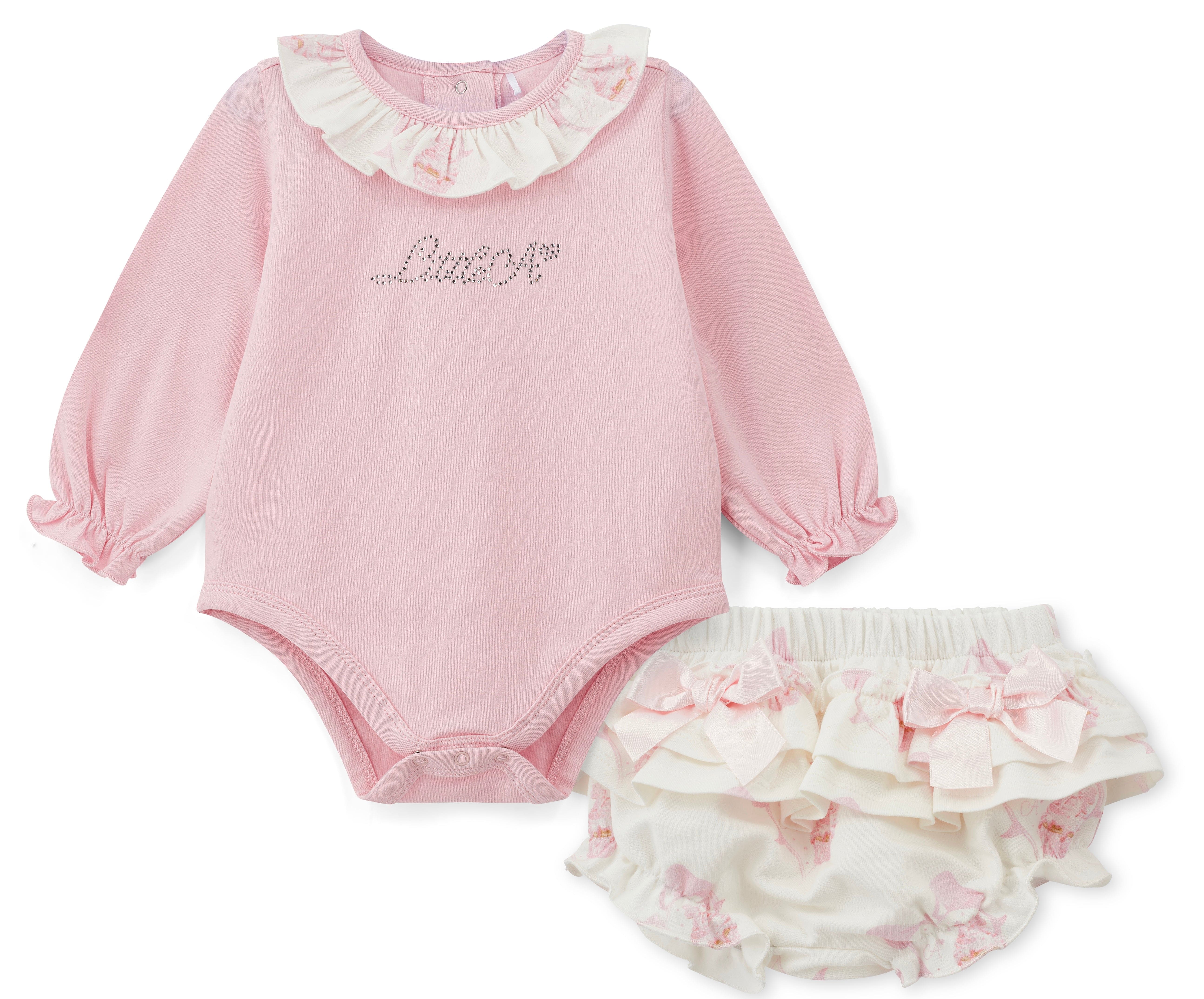 Little A Josephine Cupcake Print Jam Pant Set