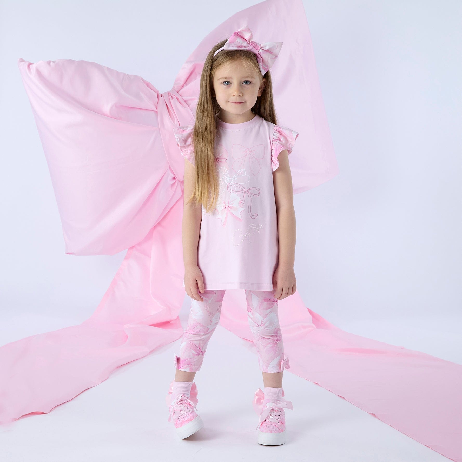 A Dee Ria Bow Print Legging Set