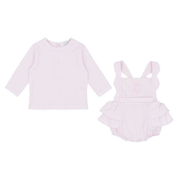 Pastels & Co 2 Piece Romper Set with Bib Top - Zena