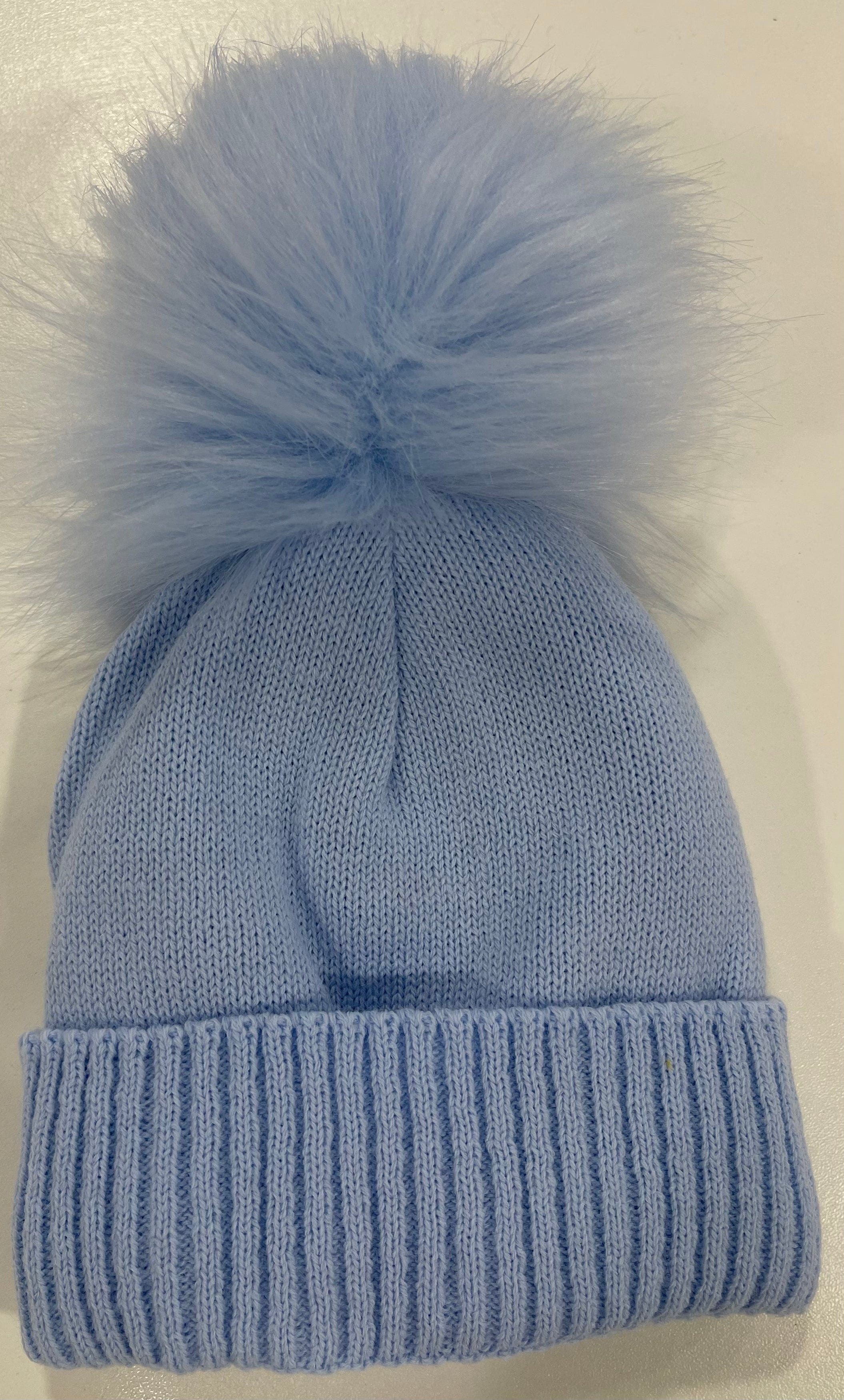 Pex Blue Pom Pom Hat