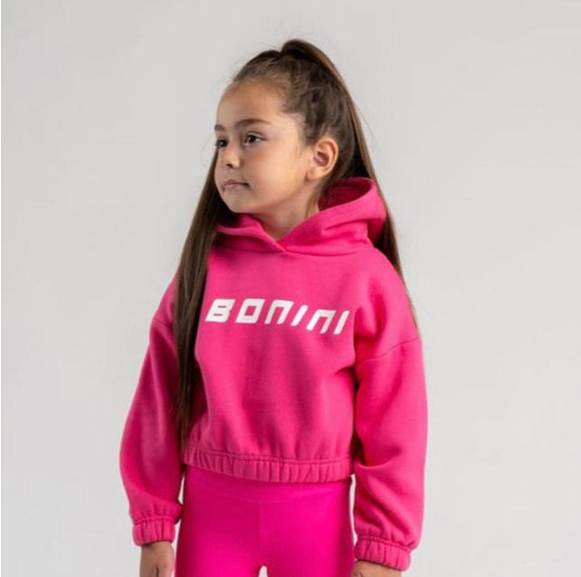 Bonini Aspire Hot Pink Crop Hoodie