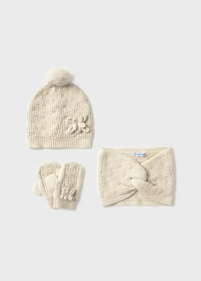 Mayoral Knit Hat and Neck Set