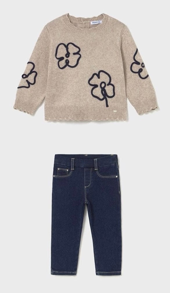 Mayoral Sweater & Denim Set