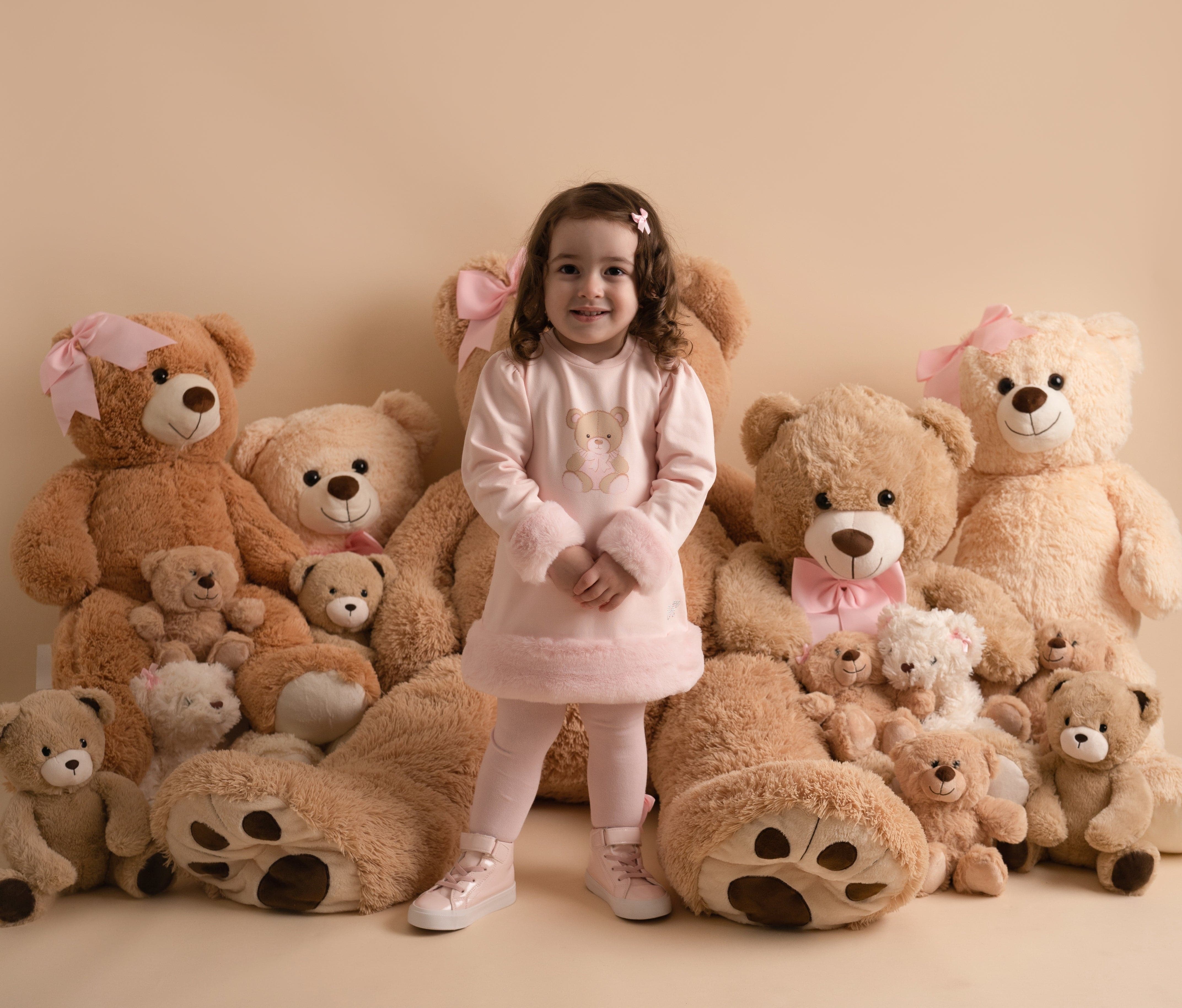 Little A AW24 Goldie Fur Bear Dress